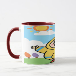 Caneca Happy Yellow Hoodie Character Mug - Sunny Day Good
