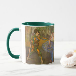Caneca Harlequin e Columbine por Edgar Degas Vintage Art