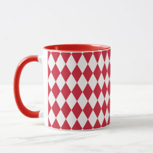 Caneca Harlequin Vermelho e Branco