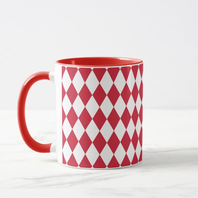 Caneca Harlequin Vermelho e Branco (Esquerda)