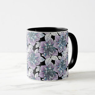 Caneca Harmonia Floral Branca e Rosa