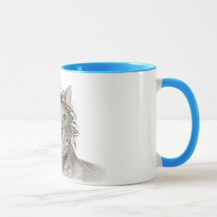 Caneca Harpista o gato malhado