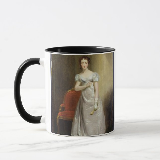 Caneca Harriet Smithson (1800-54) como a senhorita (Esquerda)