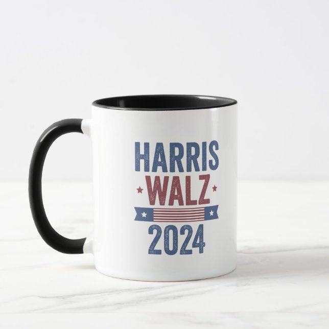 Caneca Harris Walz 2024 Eleição Kamala Tim Waltz América (Esquerda)