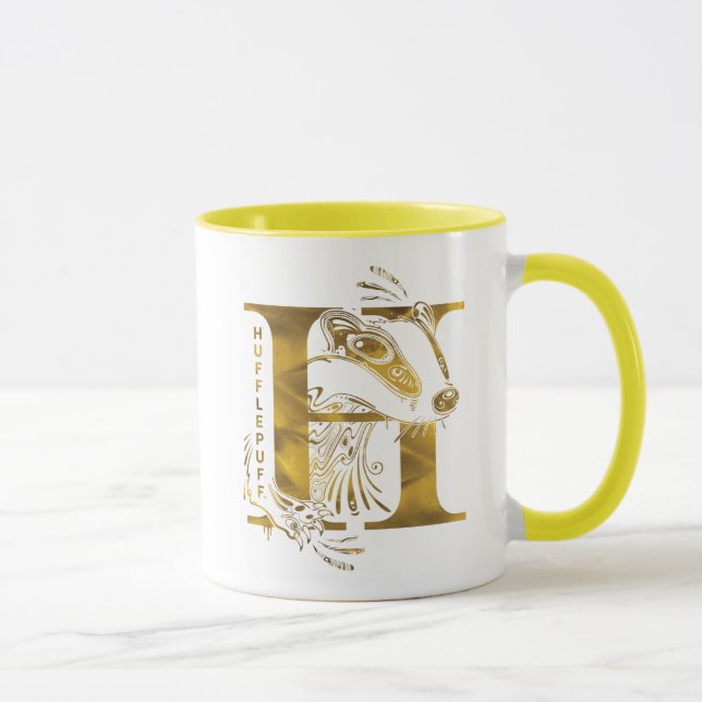 Caneca Harry Potter | Aguamenti Gráfico HUFFLEPUFF™ (Direita)