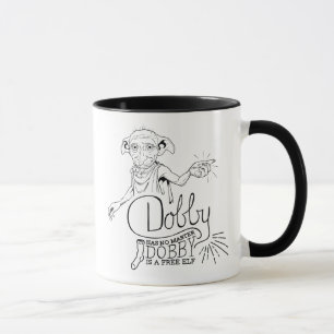 Caneca Harry Potter  Dobby Não Tem Mestre