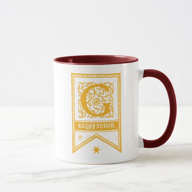Caneca Harry Potter | Estandarte do Monograma de Gryffind (Direita)