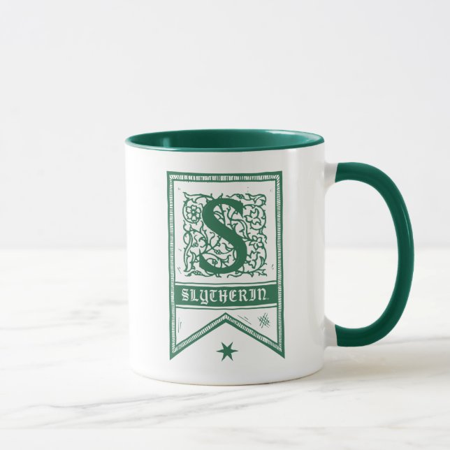 Caneca Harry Potter | Estandarte Monograma Slytherin (Direita)