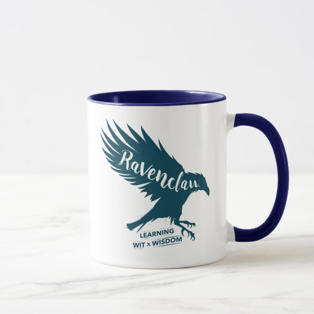 Caneca Harry Potter | Silhueta da RAVENCLAW™ Tipografia (Direita)