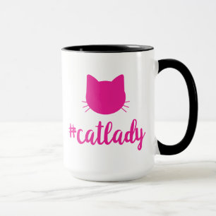 Caneca Hashtag Cat Lady Design: #catLady