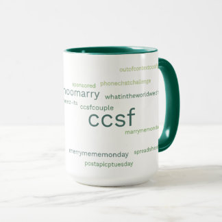 Caneca Hashtag Verde do CCSF 15-oz