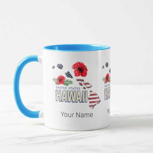 Caneca Hawaii Estados Unidos Mapa Retrorestadual EUA Souv (Esquerda)