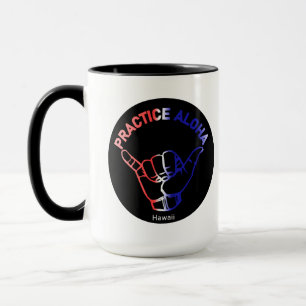 Caneca Hawaii Practice Aloha Flag Shaka (Hang solto)