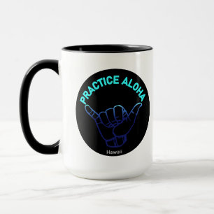 Caneca Hawaii Practice Aloha HIPacific Shaka (Hang solto)