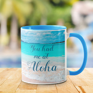 Caneca Hawaii Tropical Beach Você me tinha na Aloha Scrip