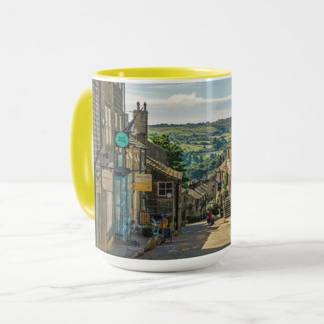 Caneca Haworth Yorkshire Dales Scenic Picturesque (Frente Esquerda)