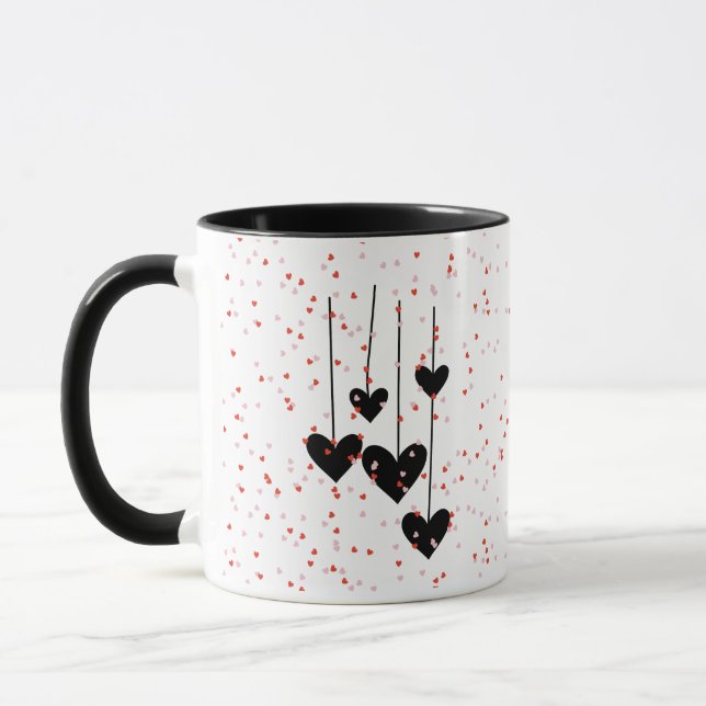Caneca Hearts Modern Art Design (Esquerda)