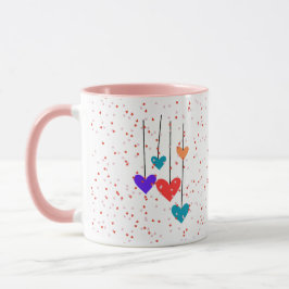 Caneca Hearts Modern Art Design
