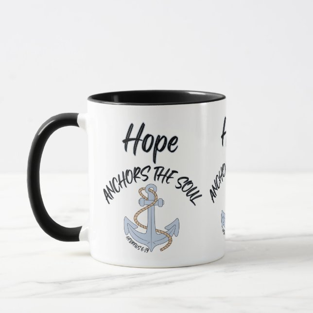 Caneca Hebraico 6:19 Bíblia KJV Verso Dois-Tom (Esquerda)