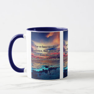 Caneca Hebraico, Bíblia 10:36 KJV, Pic Verso, Dois Tom