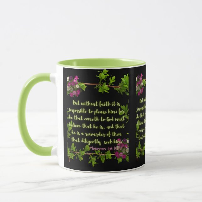 Caneca Hebraico, Bíblia 11:6 KJV, Pic Verso, Tone Mug (Esquerda)