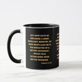 Caneca Hebraico Bíblia 8:6 KJV Verso Dois Toneladas