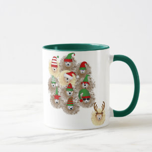 Caneca Hedgehogs Holiday Party Mug