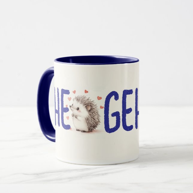 Caneca Hedgehugs! Cãibra De Café De Chapéu Bonito, Chá (Frente Esquerda)