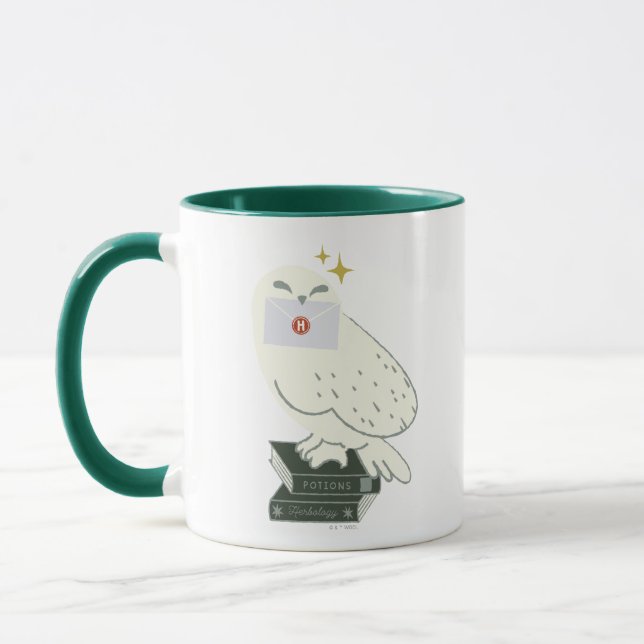 Caneca Hedwig Com Desenho Caprichoso de Carta (Esquerda)
