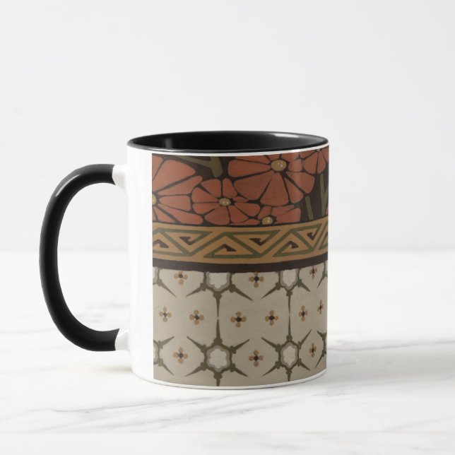 Caneca Heirloom Têxtil com Padrões Decorativos (Esquerda)