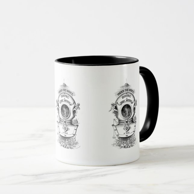 Caneca Hélice de mergulho antigo: livro náutico de colhei (Frente Esquerda)
