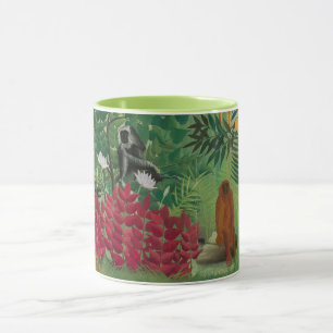 Caneca Henri Rousseau - Floresta Tropical com Macacos