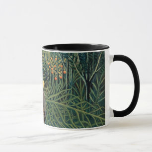 Caneca Henri Rousseau - tigre e búfalo de luta