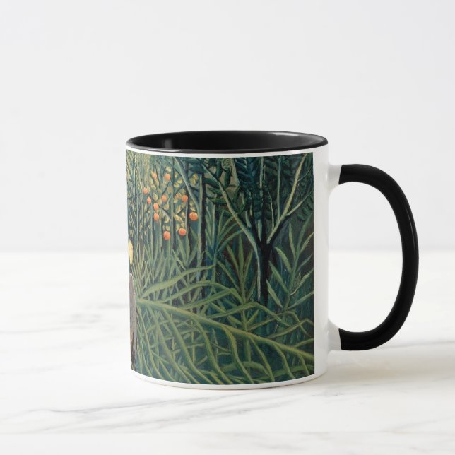 Caneca Henri Rousseau - Tigre e Búfalo em Combate (Direita)
