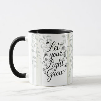 Caneca Heritage Deixe Sua Luz Crescer Citação Botânica