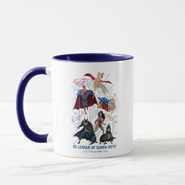 Caneca Heróis e Super-Animais da Trinidade DC (Esquerda)