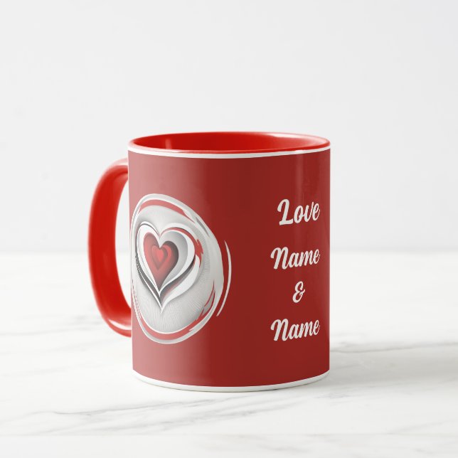 Caneca Herzen, abstrakt im Kreis -  (Frente Esquerda)