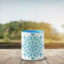 Caneca Hexa triangular yantra pétalas