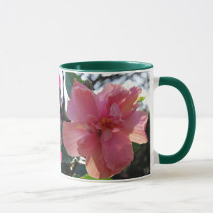 Caneca Hibiscus cor-de-rosa em Havaí