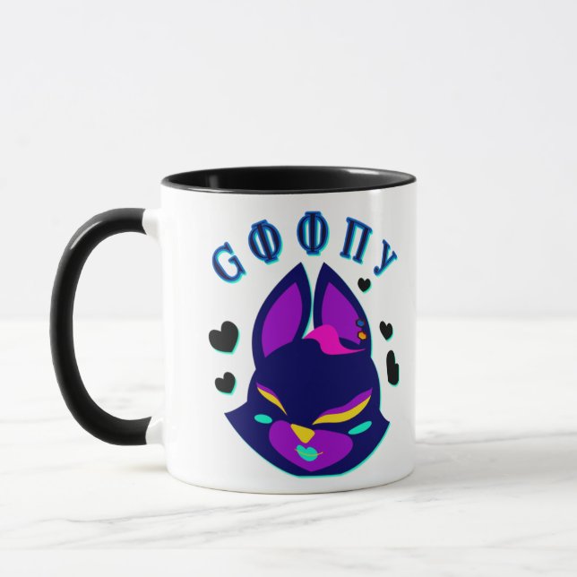 Caneca híbrido estilizado de raposa e gato (Esquerda)