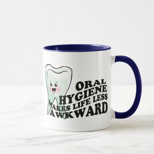 Caneca Higienista dental do dentista engraçado (Direita)