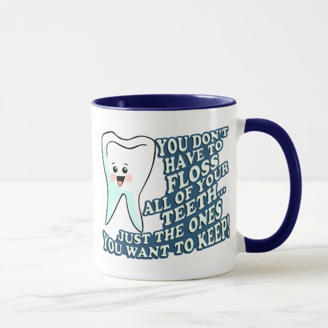 Caneca Higienista dental do dentista engraçado (Direita)