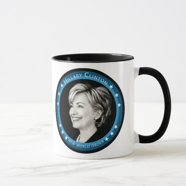 Caneca hillary clinton : raios azuis : (Direita)