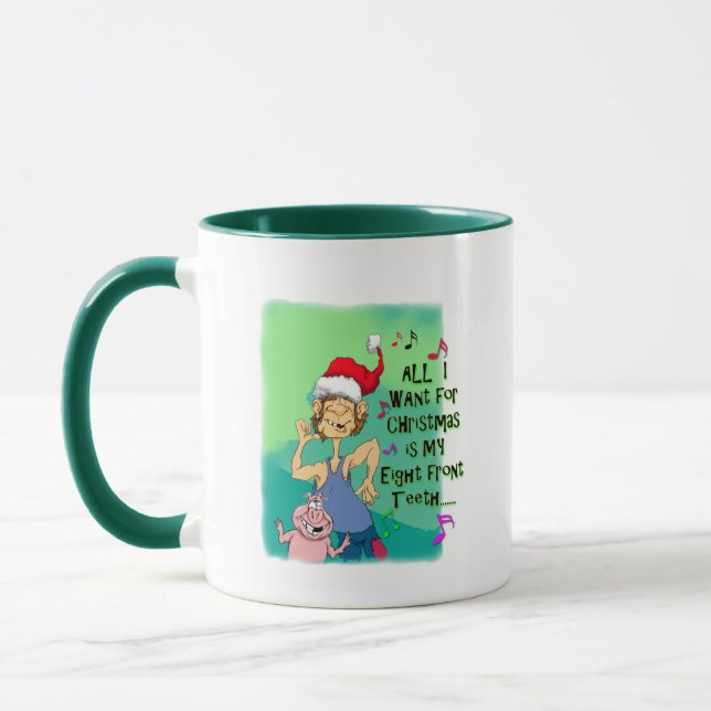 Caneca Hillbilly cantando sobre meus oito dentes dianteir (Esquerda)