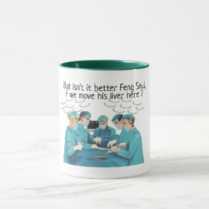 Caneca hip Feng shui médico médico assistente engraçado