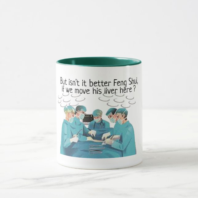 Caneca hip Feng shui médico médico assistente engraçado (Centro)