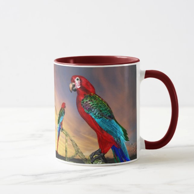 CANECA HIPER PARROS/ARA VERMELHA (Direita)