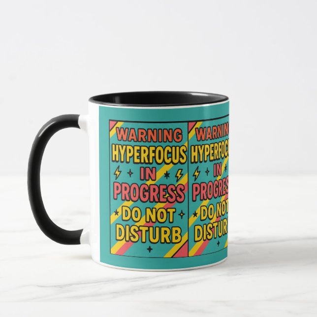Caneca Hiperconcentração em Andamento Não Perturbe ADHD F (Esquerda)