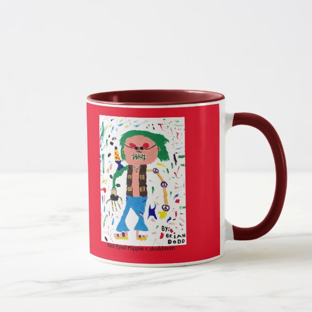 Caneca Hippie Eyed vermelho (Direita)