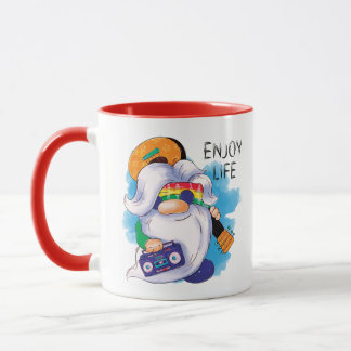 Caneca Hippie Gnome: Aproveite a Vida